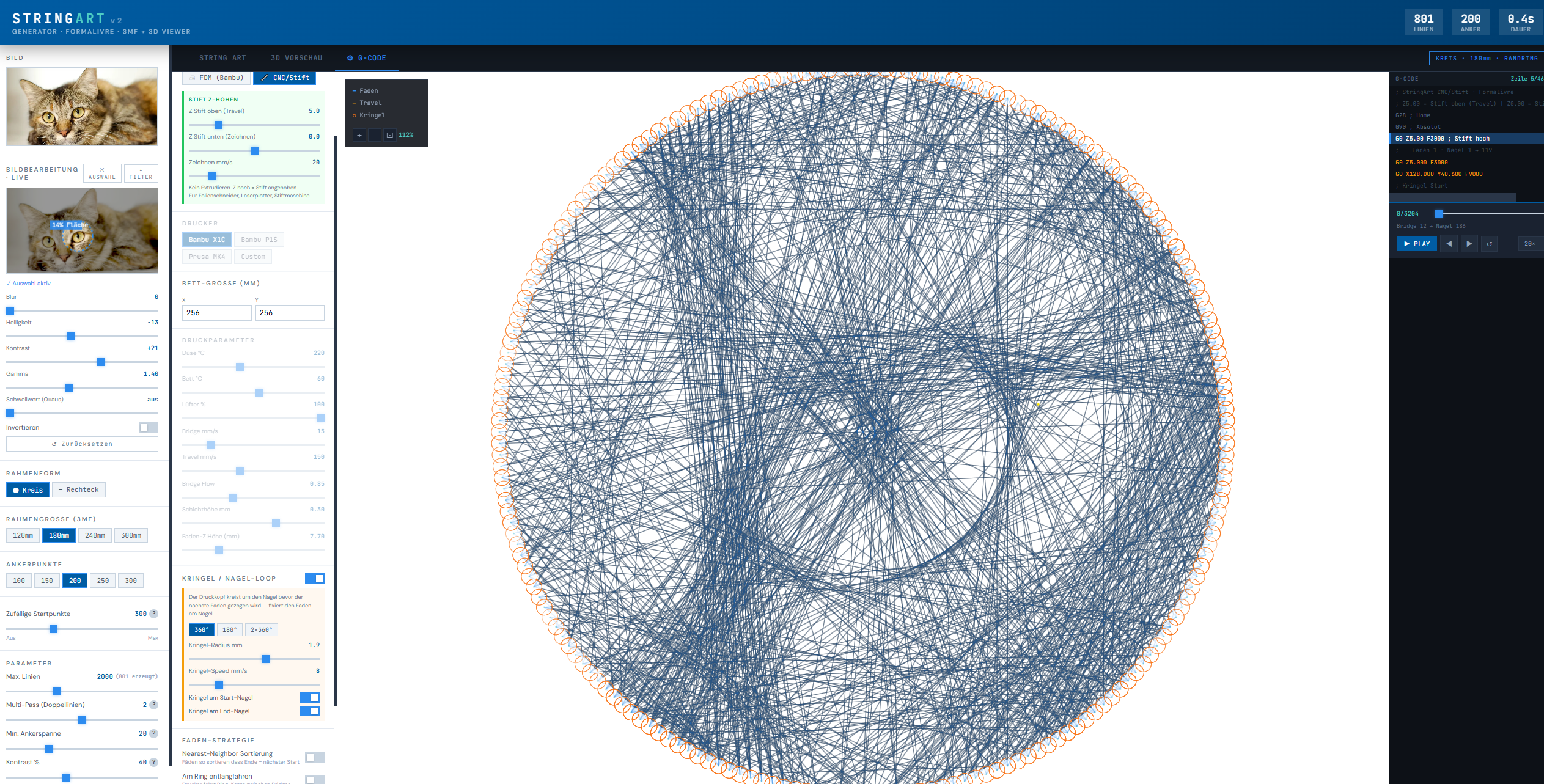 StringArt Generator Vorschau